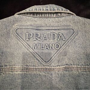 Authentic Prada Faded Denim Jacket Mens